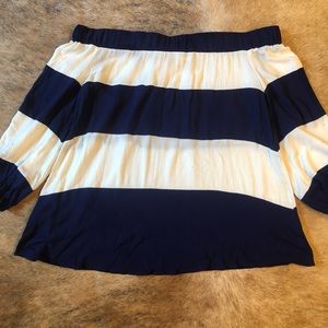 Stripe Off the Shoulder Top